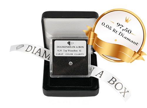 0,30 ct Diamant (Top Wesselton, SI) in geöffnetem Etui